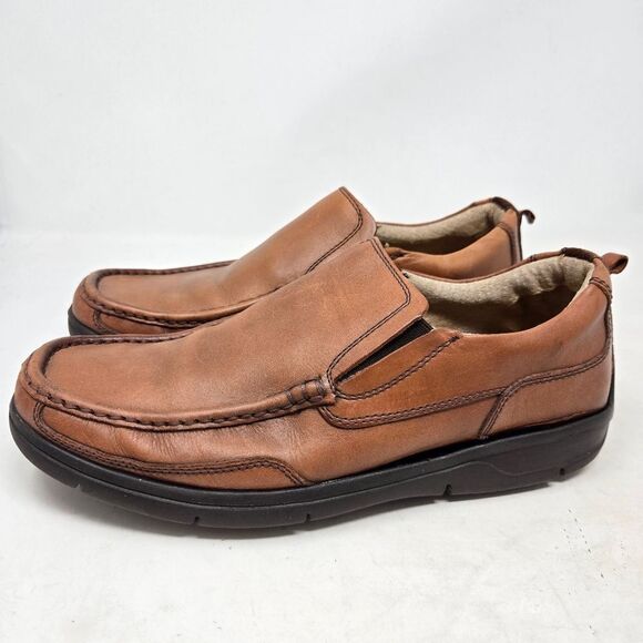 FLORSHEIM Men\'s Brown Leather Slip-On Loafer Shoes‎ Size 7.5M 13105 main image 7